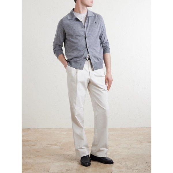 쿼타 로고 자수 메리노 울 가디건 46376663162992525