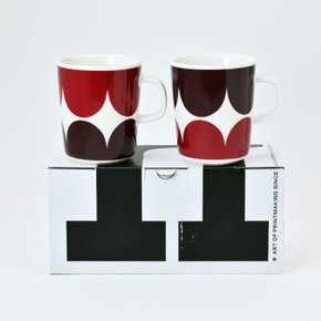 마리메코 하루카 머그컵 250ml 2개 세트 다크레드×와인 79 marimekko Harka