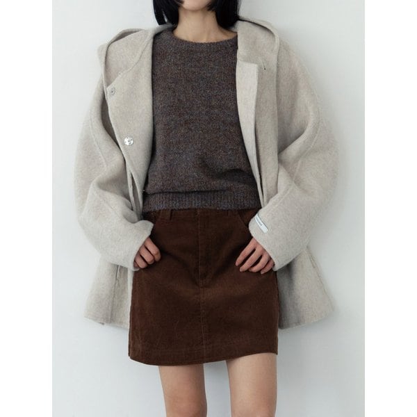 SHAWL WOOL HALF JACKET (IVORY)