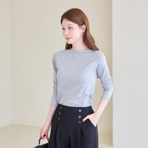 입술 보트넥 긴팔 티셔츠_M2608TS073C