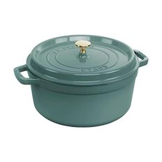 독일 스타우브 무쇠냄비 Staub La Cocotte 1023968 26 cm 5.25 L Eucalyptus Cast Iron Round 13