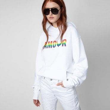 쟈딕앤볼테르 후드티셔츠 Sanchi Amour Wings Sweatshirt ZE2FFCTTE014Z00