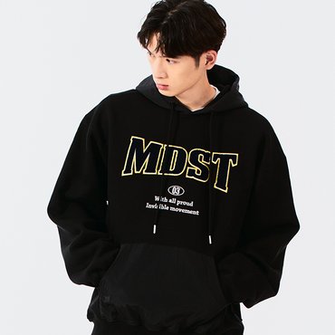 모데스티 Nylon Movement Boucle Hoodie Black