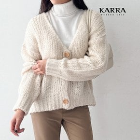 KARRA (77까지)루즈우드버튼울가디건_KB2WCD047Q