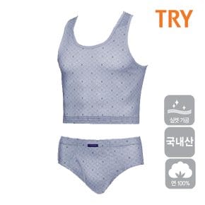 TRY 남성 면100 맥시퍼블릭 삼각런닝팬티 브리프세트