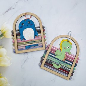양말목공예 바다친구들 캐릭터 우드 액자 만들기 diy 풀세트