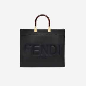 펜디 선샤인 미디움 레더 쇼퍼 블랙 Fendi Sunshine Medium Leather Shopper Black