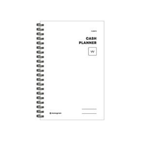 0[꿈드림22]모노그램 monogram 캐시 플래너 cash planner 6개월 Pure White 6.5 MG-34