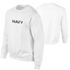 화이트 스포츠 기모 맨투맨 NAVY