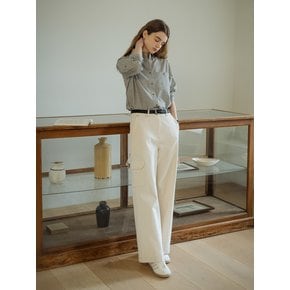 Strap point cargo wide pants_Ivory