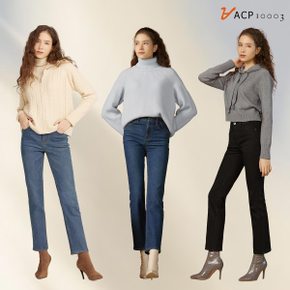 여성 웜에어 기모 데님 3종
