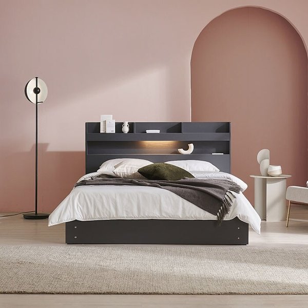 보루네오 라보떼 뷰티 LED 서랍침대 SS (자가드독립40T) LB04 (수도권무배)