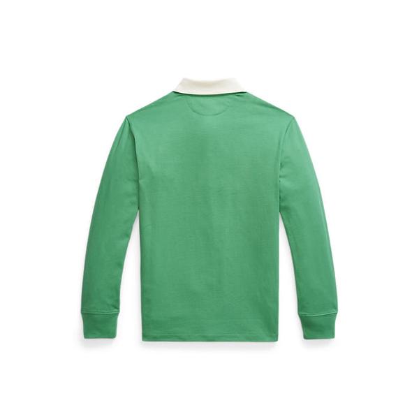 폴로 키즈 남아 8-18세 로고 아플리케 코튼 저지 럭비 셔츠(CWPOKNIY8021452300)