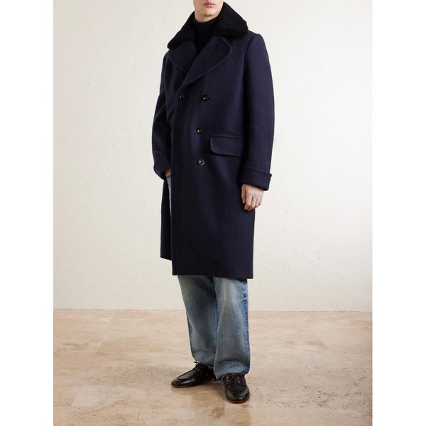 프라이빗 화이트 V.C. 어드미럴 시어링 트림 메리노 울 캐시미어 혼방 코트 46376663163082626