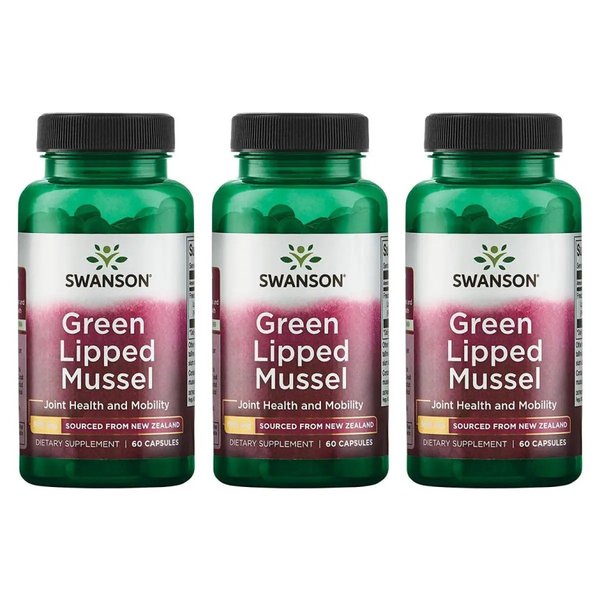 초록입홍합 swanson 뉴질랜드 초록홍합 추출물 500mg 60정 X 3통