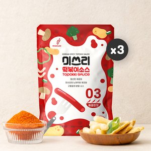 미쓰리 떡볶이 소스 양념 3단계 매콤한맛 50g 3개