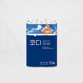 코디 화장지 순수 3겹 데코 30m 30롤 x 3팩