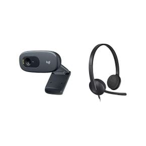 미국 로지텍 헤드셋 Logitech USB Headset H340 Stereo for Windows and Mac - 블랙 C270 Deskto