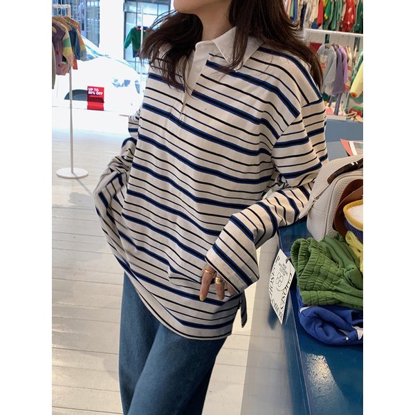 리키 럭비 카라박시티_CREAM+BLUE