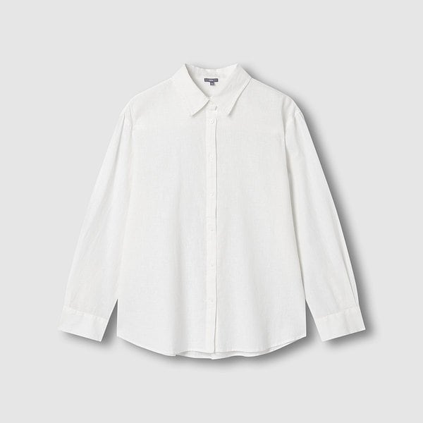 여 리넨 블렌디드 긴팔 셔츠 J116203524001