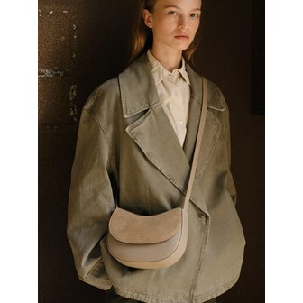 로서울 Mini Peanut bag Suede Taupe combi