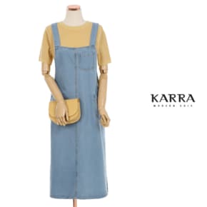 KARRA 데님포켓멜빵스커트_A4F0009