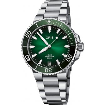  ORIS 400 400-7769-4157M [오리스] 아퀴스 데이트 칼리버 다이버즈 워치 자동 감기 맨즈