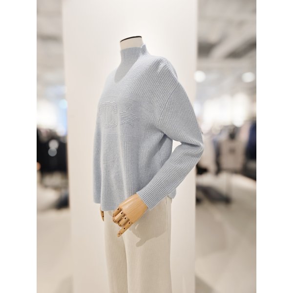 [파주점] [더아이잗컬렉션]캐시미어 로고 하프넥 풀오버 니트 CPBA1PO771
