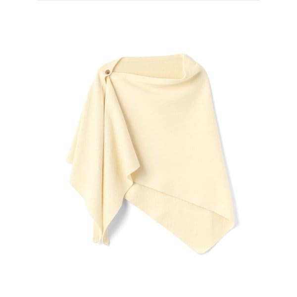 (26SS) WOOL DRAPED CAPE- B/YELLOW