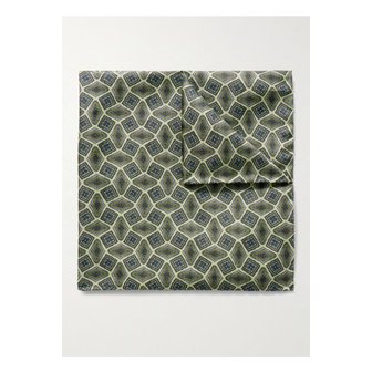 DE PETRILLO 드 페트릴로 프린트 실크 트윌 포켓 스퀘어 46376663162851210