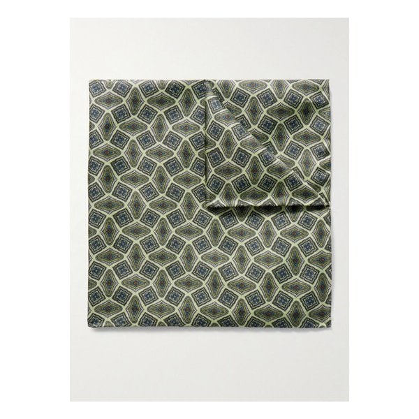 드 페트릴로 프린트 실크 트윌 포켓 스퀘어 46376663162851210