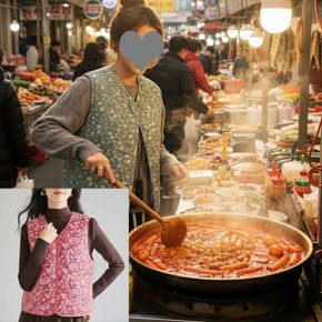 패딩조끼 실버엔젤 경량누빔조끼 퀼팅조끼 보온이너조끼 다이아...