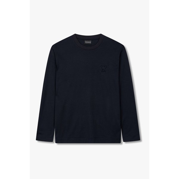 남성 엠보싱 로고 크루넥 티셔츠 A515326006000