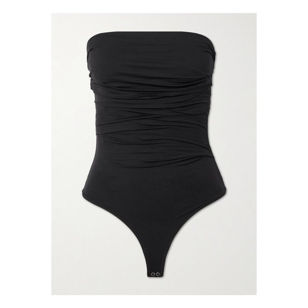 기네스 스트랩리스 주름 스트레치 저지 보디스 블랙 46376663162898579