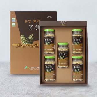 친환경팔도 홍천 잣 선물세트(백잣) 150gx5