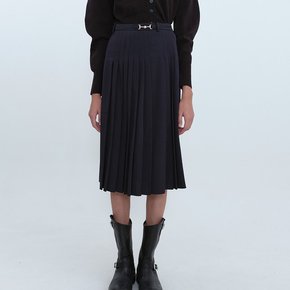 PLEATED SKIRT_NAVY