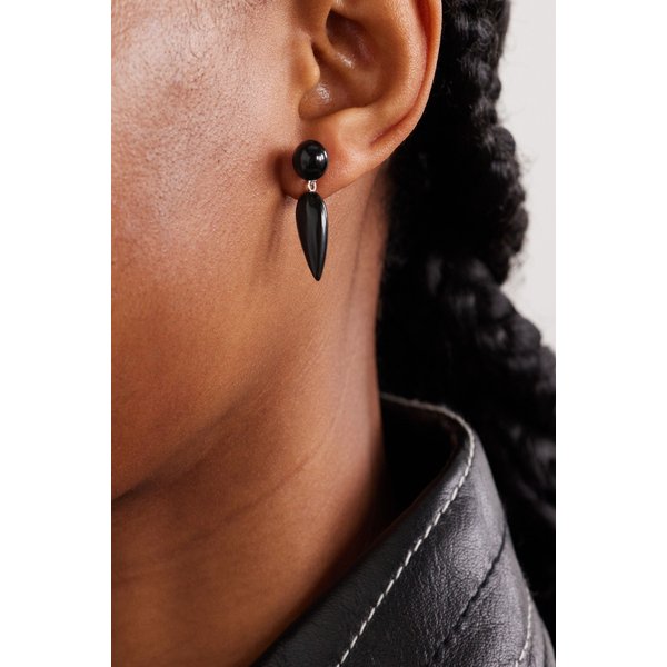 타이니 페니키아 실버 오닉스 귀걸이 46376663162902225