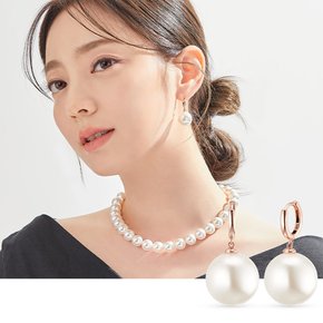 [여자친구예린 착용] 14k 그레이트 베이직 진주 링귀걸이(15mm)