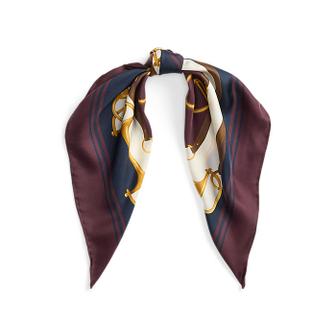 로렌 랄프 로렌 로고 이퀘스트리언 프린트 실크 스퀘어 스카프(WALRHGS0J320449600)