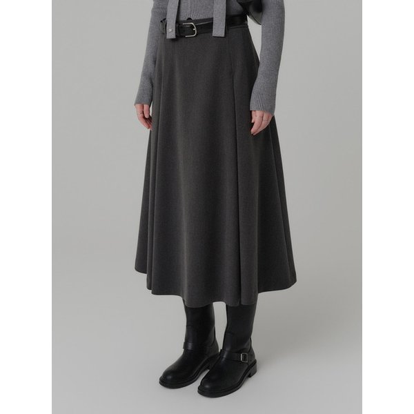 로지 웜 플레어 스커트_차콜 / ROSIE WARM FLARE SKIRT_CHARCOAL