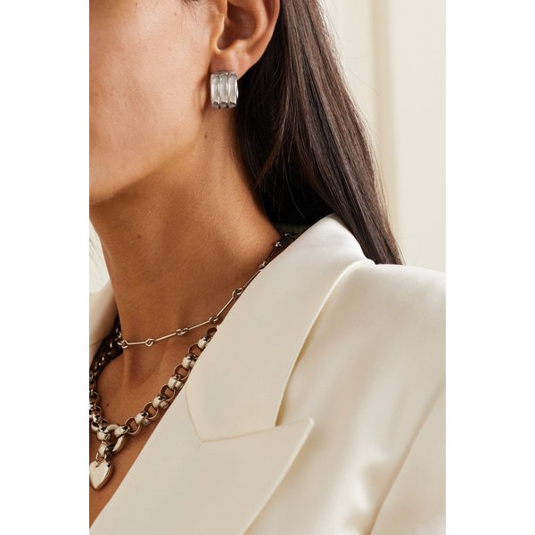 로라 롬바르디 미니 그라치아  플래티넘 도금 후프 이어링 실버 1647597303786857