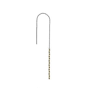 페르테 루마카 옐로블랙 이어링 13cm(1pc), Lumaca Yellow&Black Earring 13cm, 14k yellow gold, white gold