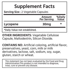 [해외직구] 마이라이프 내추럴스 라이코펜 30mg 120 야채캡슐