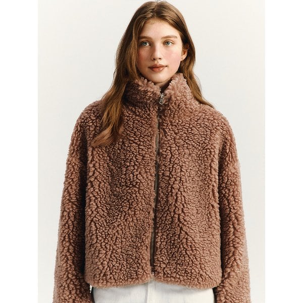 뽀글이 하이넥 집업(MAFDJP01NBR)