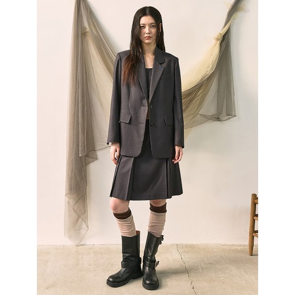 Signature Semi Overfit Jacket  Ash Stripe (KE6211M014)