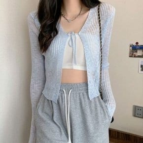 시스루가디건 여름가디건 여성 롱 봄 쿨 그물 로브
