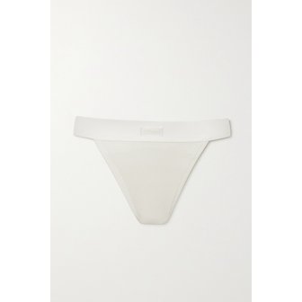 SKIMS 스킴스 코튼 컬렉션 골지 코튼 혼방 저지 텅 팬티 본 화이트 1647597314587455