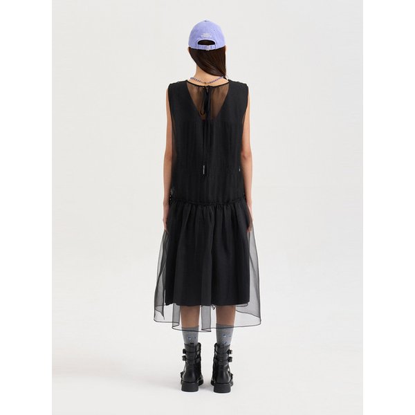 Sleeveless Layering Frill Dress (black) LFDAX25680BKX