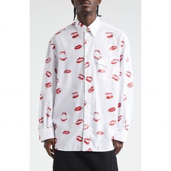 이스퀘어 4649345 TAKAHIROMIYASHITA TheSoloist. Lips Print Button-Down Shirt