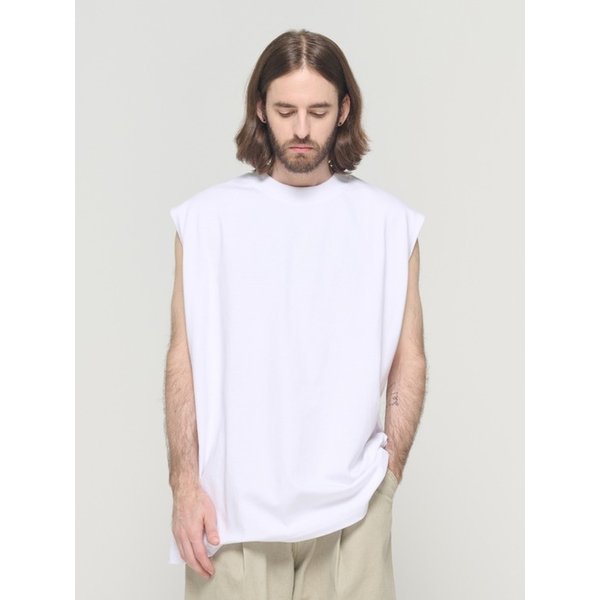ESSENTIAL WIDE LAYERED SLEEVELESS (WHITE)